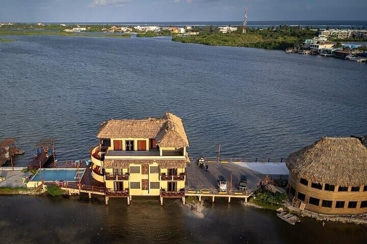 Aerial view of Lina Point - The Mayan overwater resort